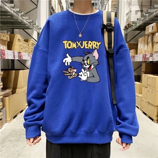 Áo sweater cổ tròn dáng rộng thời trang dành cho các cặp đôi