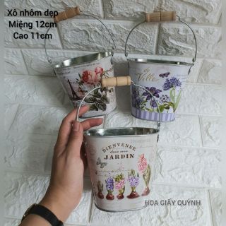 Chậu nhôm dẹp vintage