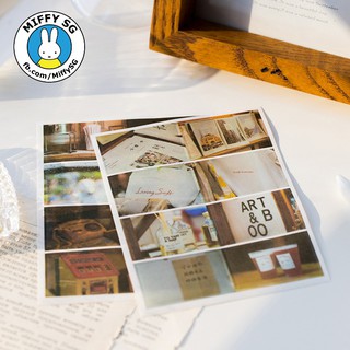[MGZC] Set (6 tấm) 66 washi sticker  KHÓI LỬA NHÂN GIAN