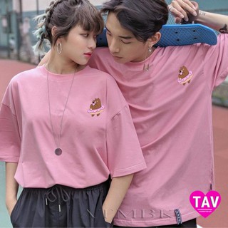 Áo thun nam nữ màu hồng cá tính phong cách