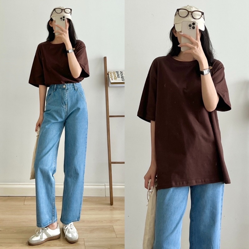Áo phông trơn dáng oversize_A0606
