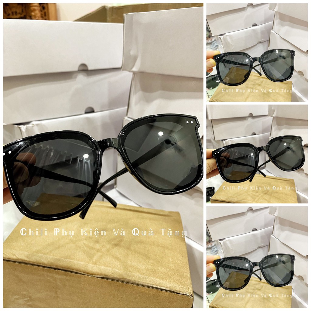 K16 - Kính mát nam nữ, mắt kiếng râm thời trang chống nắng du lịch màu đen 2 chấm ngang | BigBuy360 - bigbuy360.vn