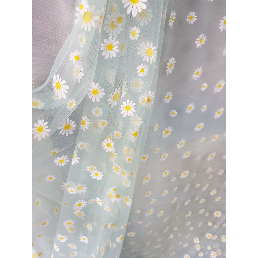 Sỉ Vải Voan lưới hoa cúc hot trend đủ màu tuyển sỉ ctv