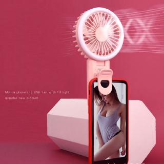 Quạt Mini Gắn Đèn Led Hỗ Trợ Chụp Ảnh