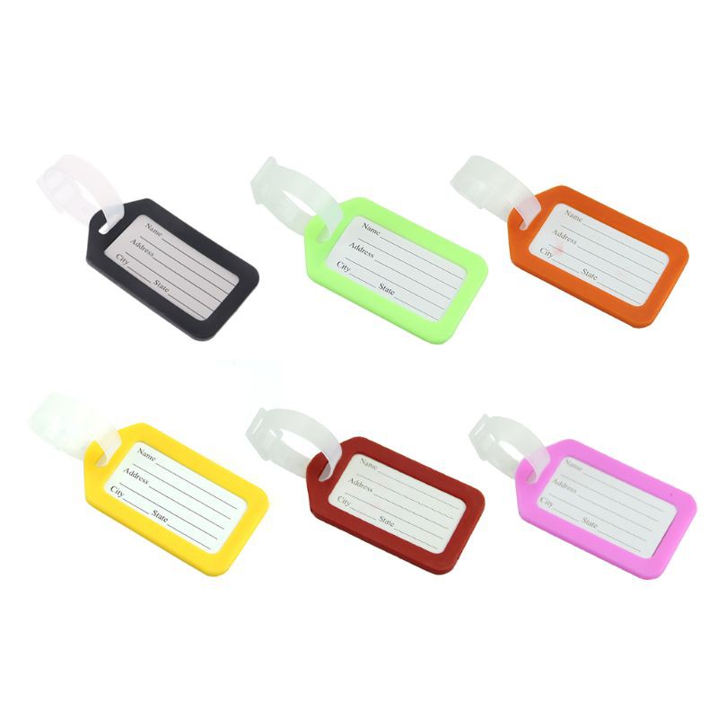 Thẻ tag nhựa gắn vali / túi xách tiện lợi nhiều màu sắc
