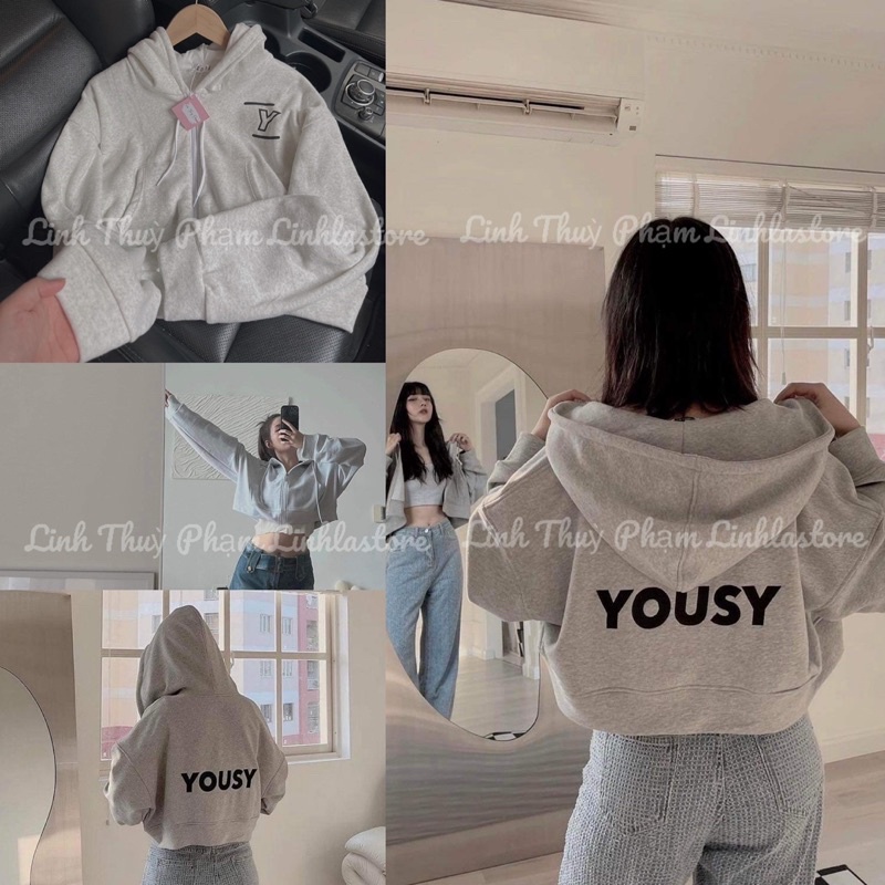 ÁO HOODIE CROPTOP DÀI TAY PHONG CÁCH ULZZANG HÀN QUỐC / ÁO NỈ CROPTOP LINHLA