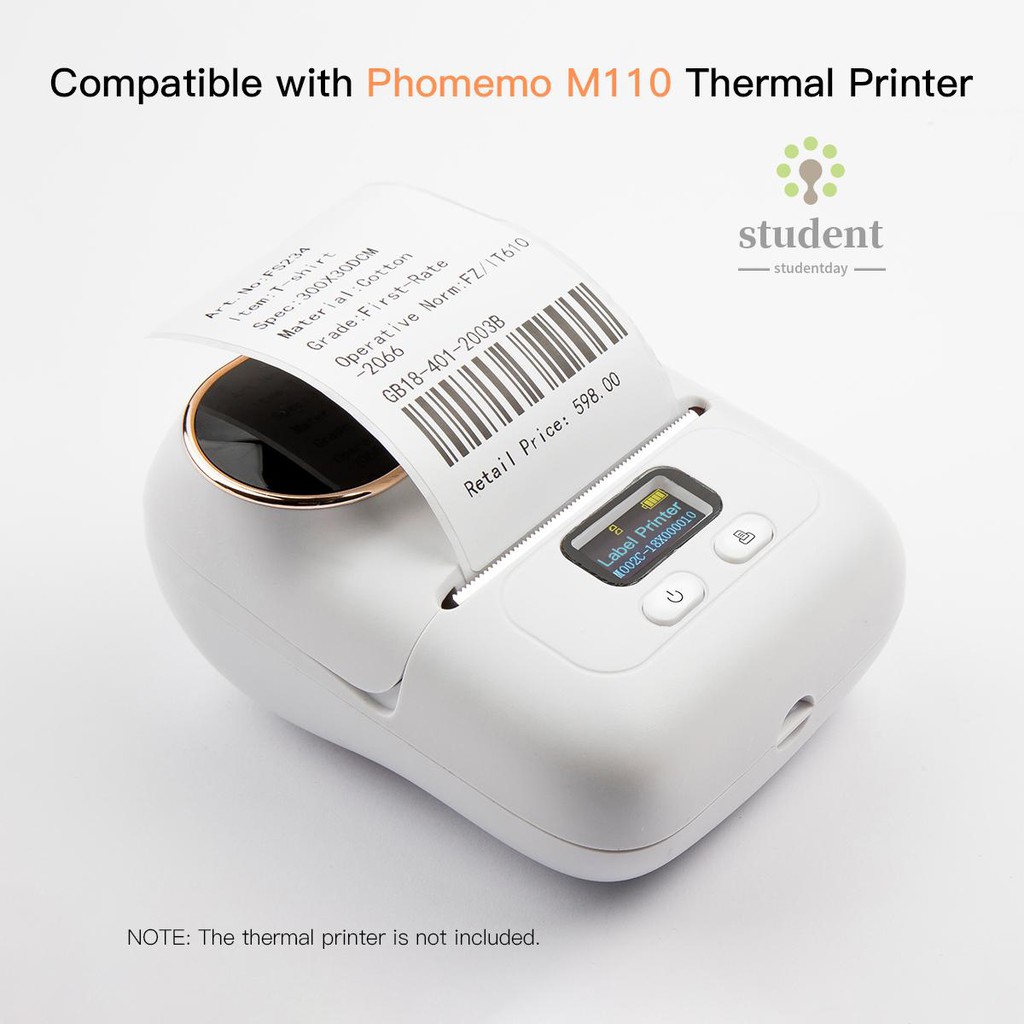 Cuộn băng nhãn giấy nhiệt 30*15mm 400 tờ tương thích máy in nhiệt Phomemo M110