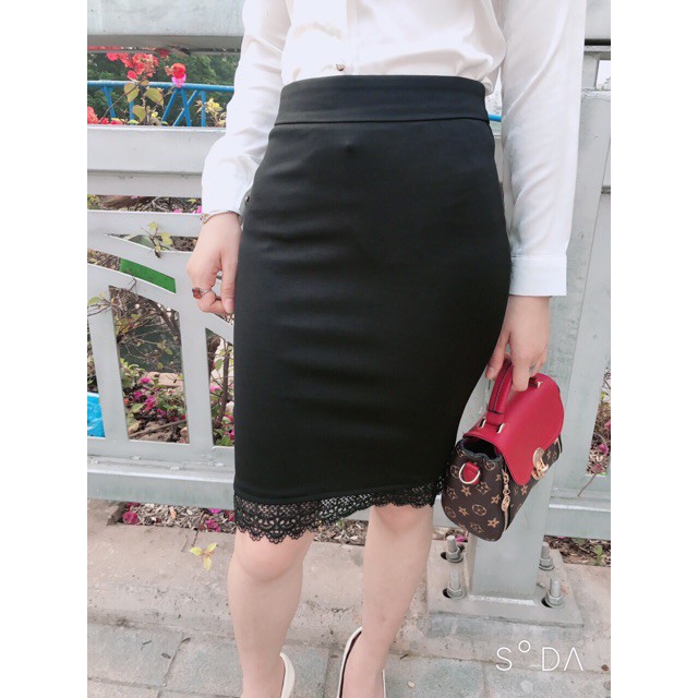 (Bán sỉ) Chân váy bút chì pha ren co giãn hàng VNXK (ảnh thật) (Cam kết hàng y hình) VP3MB125PR | BigBuy360 - bigbuy360.vn