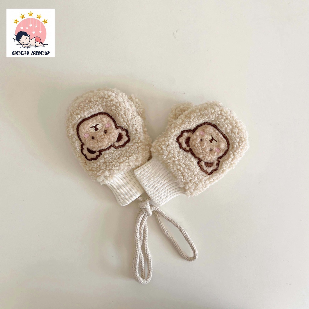 Găng tay gấu 3 màu cho bé yêu