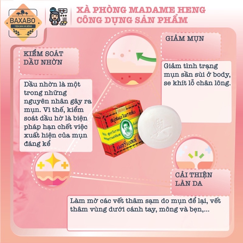 [Mua 5 Tặng 1] XÀ PHÒNG CHUYÊN NGĂN MỤN LƯNG MADAME HENG - XÀ PHÒNG CỔ TRUYỀN THÁI LAN - HIỆU QUẢ NGAY CỤC ĐẦU TIÊN 160G | BigBuy360 - bigbuy360.vn
