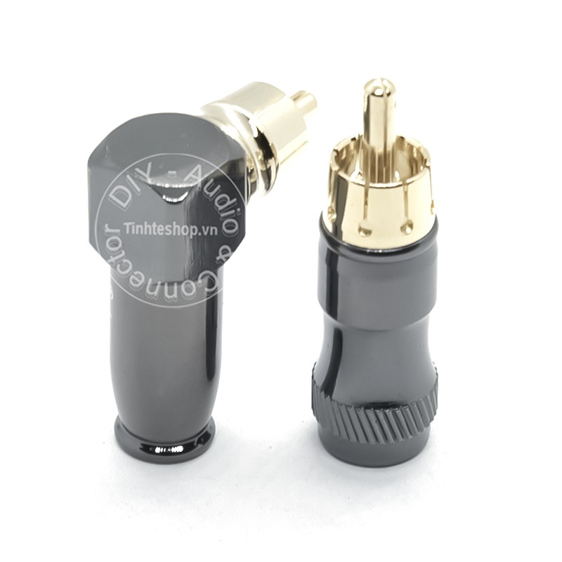 1 cặp - Đầu hàn cổng bông sen Audio Video Coaxial SPDIF AV RCA thẳng và bẻ góc GoldSnake