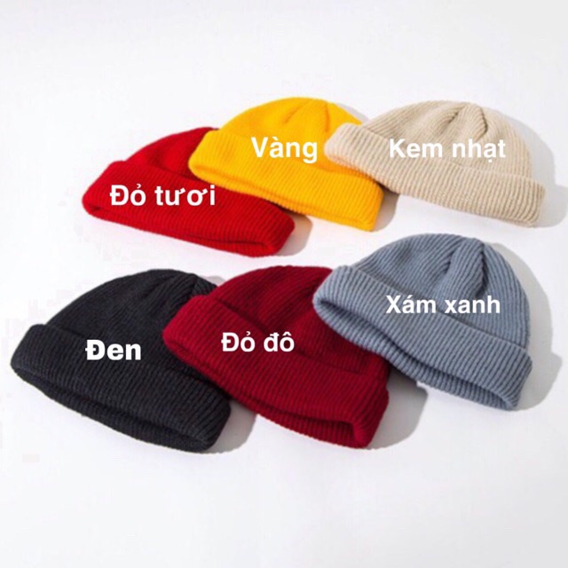 Mũ beanie len nam nữ nhiều màu