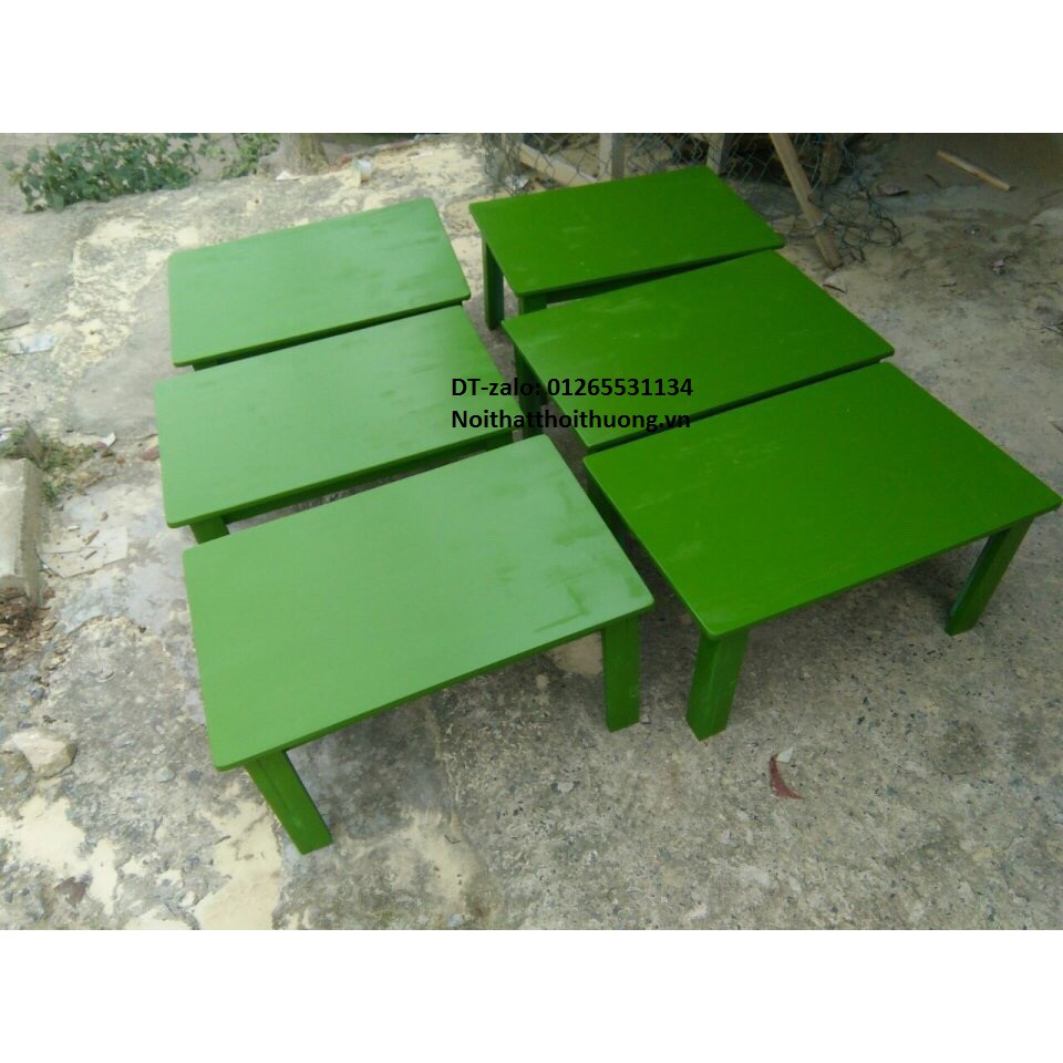 Bàn gỗ ngồi bệt sơn trắng cho quán cà phê, trà sữa, quán ăn- Noithatthoithuong.vn | BigBuy360 - bigbuy360.vn