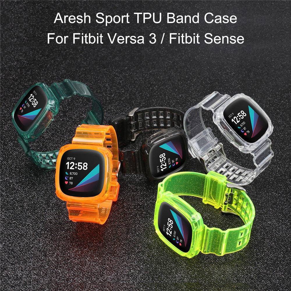 Silicone Dây Đeo Silicon Trong Suốt Thoáng Khí Chống Sốc Cho Đồng Hồ Thông Minh Fitbit Versa 3 / Fitbit Sense