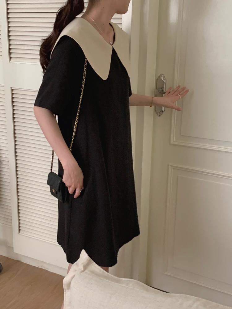 Đầm Ngắn Tay Hai Cách Mặc Trước Và Sau Lưng Thời Trang 50812