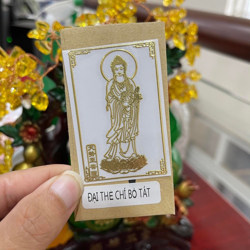 Miếng dán điện thoại theo bản mệnh 12 con giáp hình phật đẹp lung linh phù hợp mọi điện thoại máy tính laptop