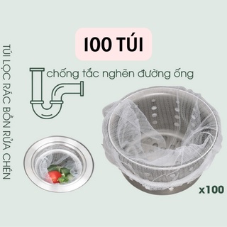 [Combo 100] - Túi Lọc Rác Bồn Rửa Chén, Bát Siêu Tiện Dụng, Vệ Sinh Gọn Gàng Nhà Cửa