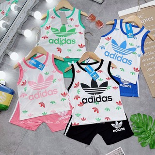 Bộ quần áo Adidas mùa hè cotton Tici co giãn 4 chiều sịn xò cho bé từ 8 đến 18kg