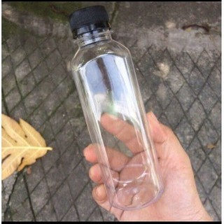 Chai nhựa vuông nắp đen 330ml