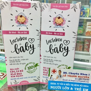 ✅(toabácsĩ)nhập khẩu Sữa tắm gội Lactabon baby-an toàn cho bé yêu