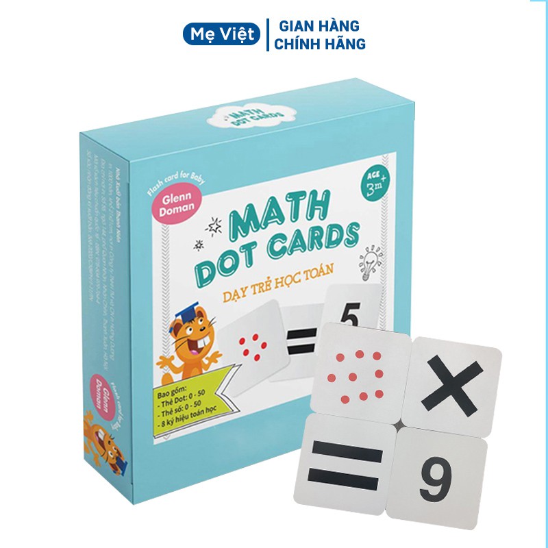 Thẻ Học Toán Dot Card Chuẩn Glenn Doman - Chính Hãng - Flashcard