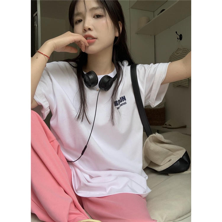 NRVP Áo Thun Nữ Tay Ngắn In Hình Phong Cách Hàn Quốc Thời Trang Mùa Hè 2022