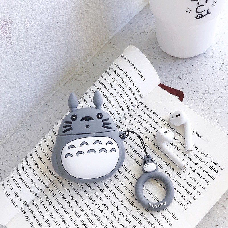 Case airpod Gấu Totoro - vỏ bảo vệ bao đựng tai nghe airpod 1/2 PRO