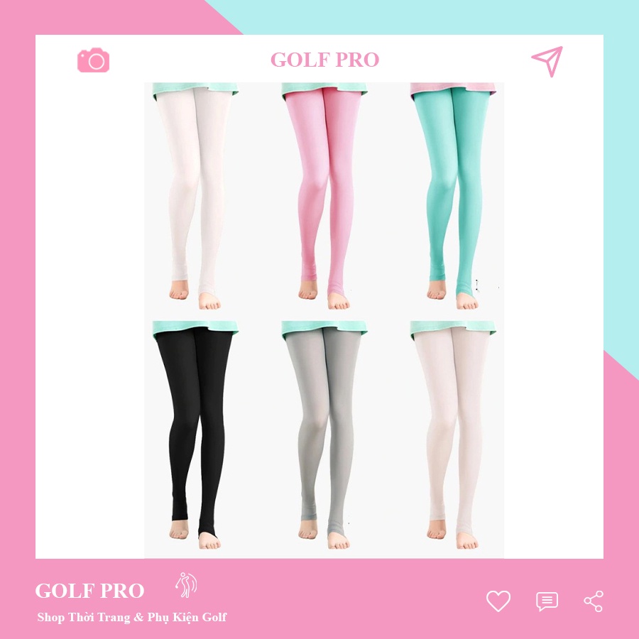 Quần tất golf nữ PGM thể thao nhiều màu xà cạp lụa chất cotton lạnh thoáng khí mặc được cả 4 mùa QT001