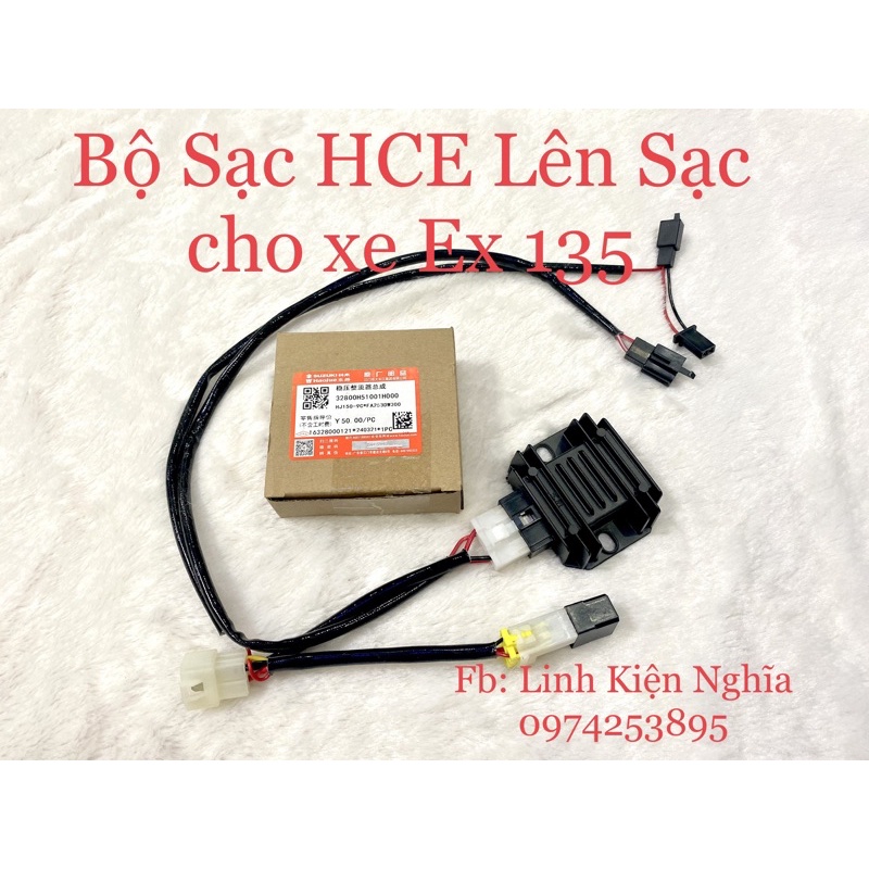 Combo lên sạc HCE cho xe Ex135 kèm dây lên sạc chuyển điện bình