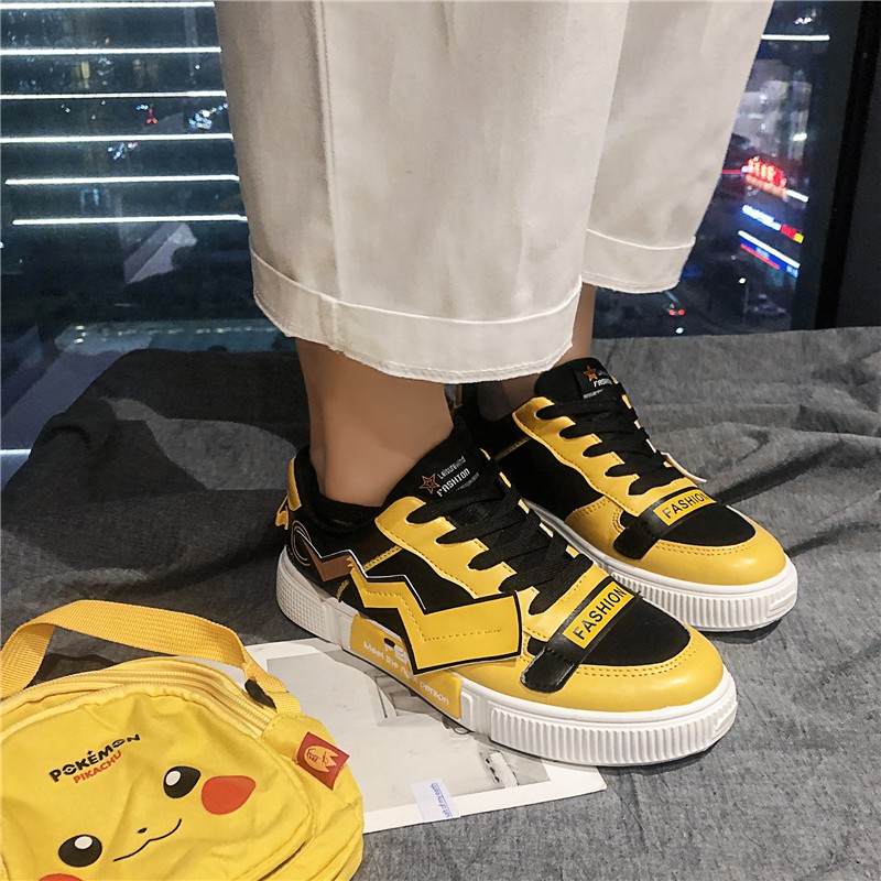 Summer Low Top Men Sneaker Shoes Casual Lightweight Pokemon Pikachu Comfortable
