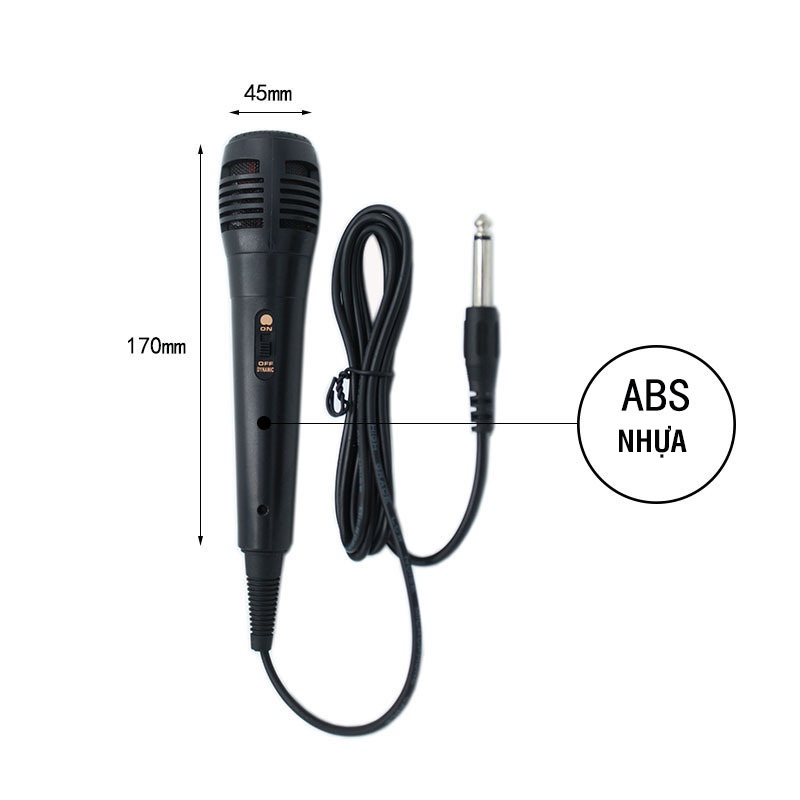 Micro Dây Karaoke ONTEKCO Chống hú, chống nhiễu Cao cấp, Chuyên dụng cho Amply, loa kéo