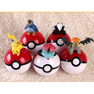 Bộ 8 Quả Bóng Pokemon Hoạt Hình Bằng Nhựa Đường Kính 7cm