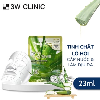 COMBO 10 MIẾNG MẶT NẠ DƯỠNG DA NHA ĐAM FRESH ALOE MASK SHEET 3W CLINIC