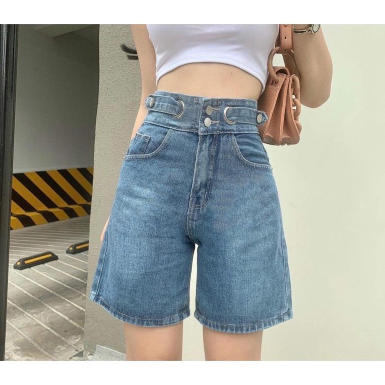 Quần Jeans Nữ, Quần Ngố Lửng Ống Rộng Cạp Cao Dáng Chữ A mã 458 🎖️