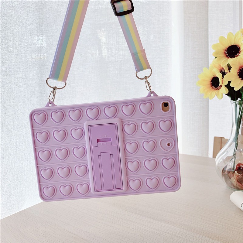 Ốp bảo vệ máy tính bảng dạng đồ chơi nhấn bong bóng giảm stress bằng silicon cho Apple iPad 2019 10.2-inch pro 10.5"pro | BigBuy360 - bigbuy360.vn