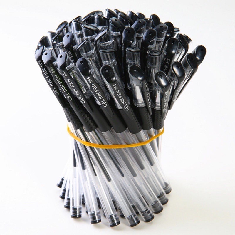 Bút bi thiên long bút bi nước đen xanh nhiều màu set 100 bút bi MiibooShi SF1570
