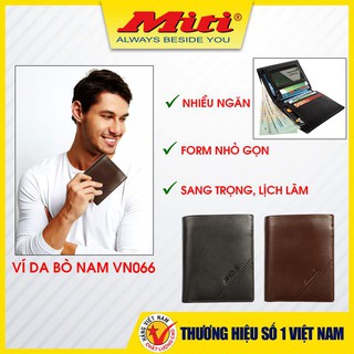 Ví đứng nam🍑FREESHIP🍑Ví da bò thật hàng chính hãng giá rẻ VN066[MITI]
