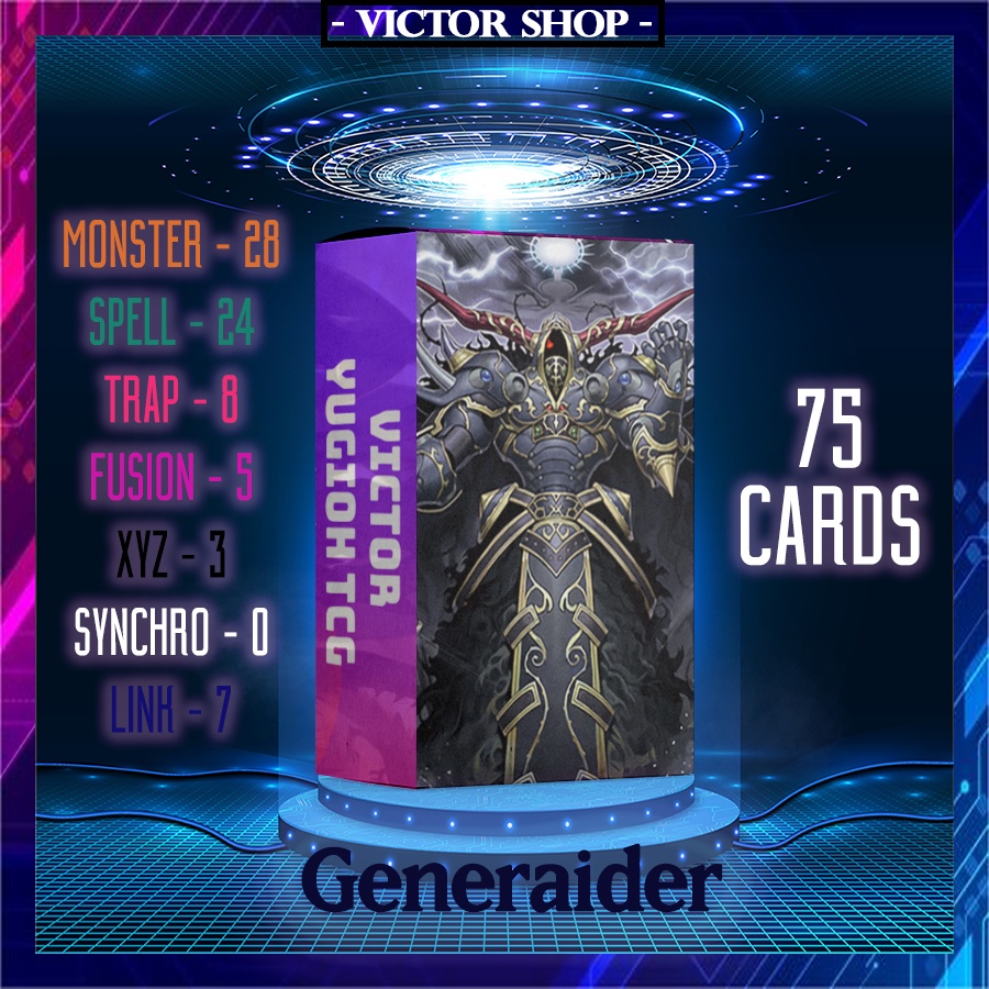 Bộ bài Generaider - 75 lá (Không in mặt sau)