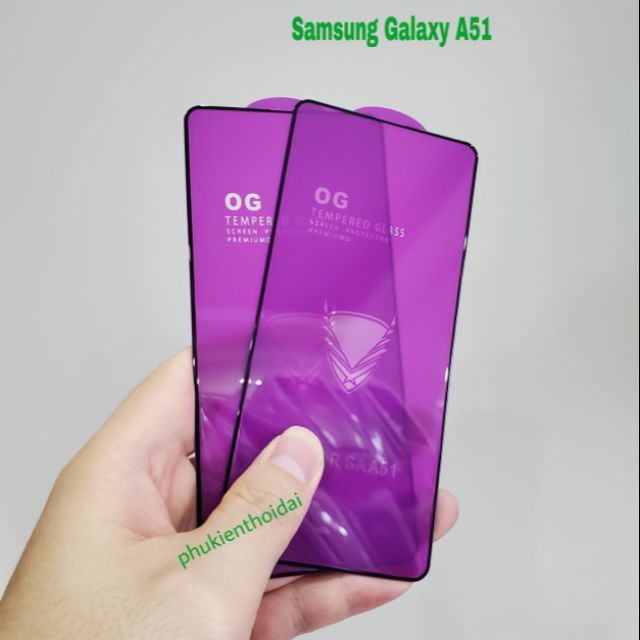 Kính cường lực Samsung A51 FREESHIP Từ 50k Full màn OG cao cấp viền mỏng