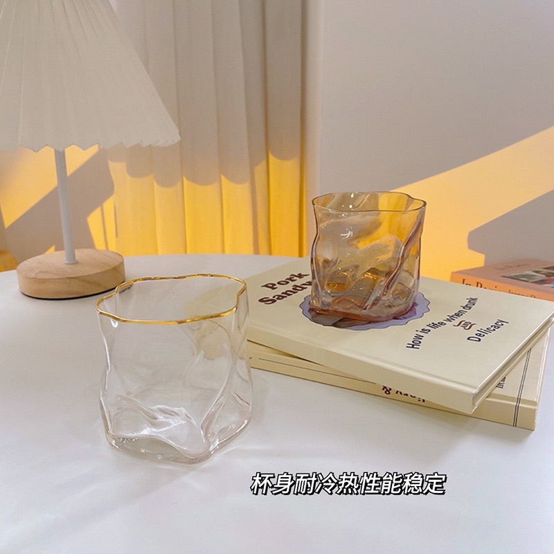 Ly Thuỷ Tinh Hoạ Tiết Sóng Nước