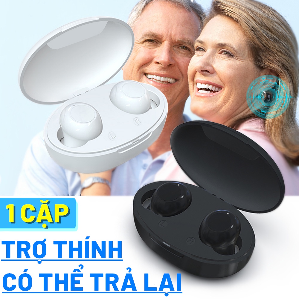 1 Cặp Máy Trợ Thính Mini Nhét Tai Chuyên Nghiệp Có Thể Sạc Lại