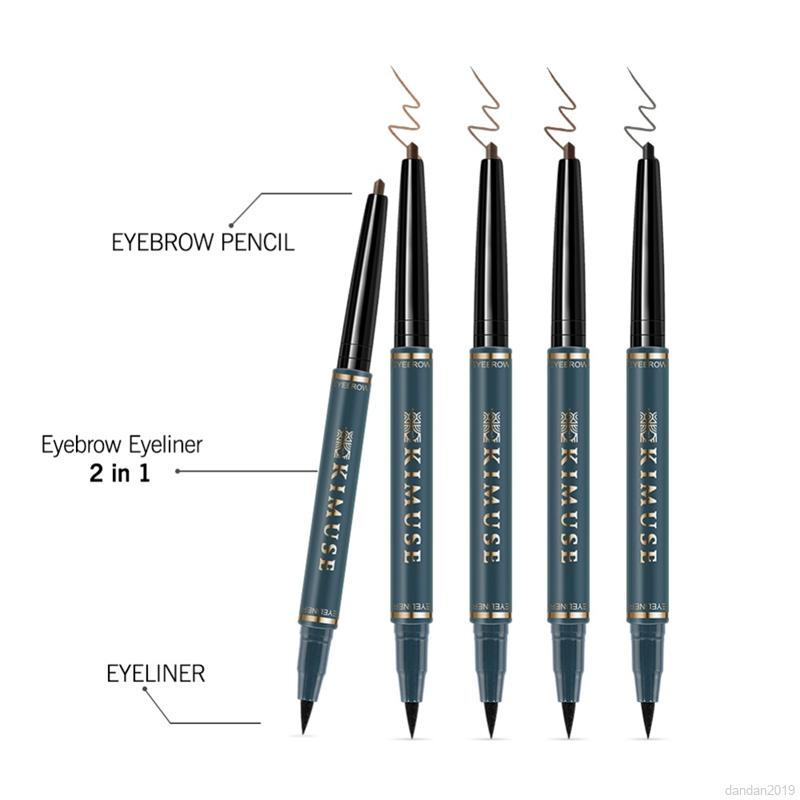 Bút Kẻ Lông Mày Kiêm Bút Kẻ Mắt Dạng Lỏng KIMUSE 2 Trong 1 Mềm Mượt Chống Thấm Nước Lâu Trôi | BigBuy360 - bigbuy360.vn