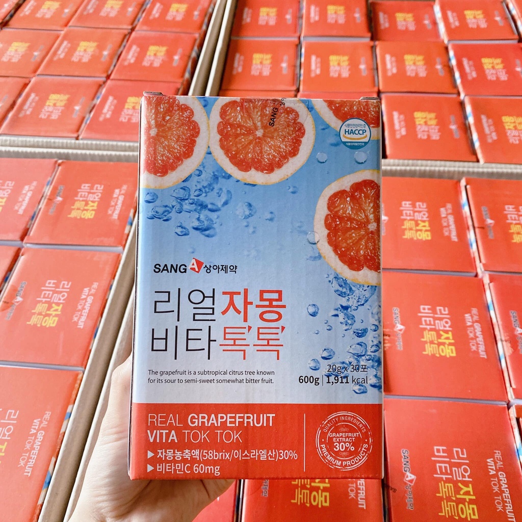 [Mẫu Mới] Trà Bưởi Giảm Cân Hàn Quốc SangA - Hộp 30 gói