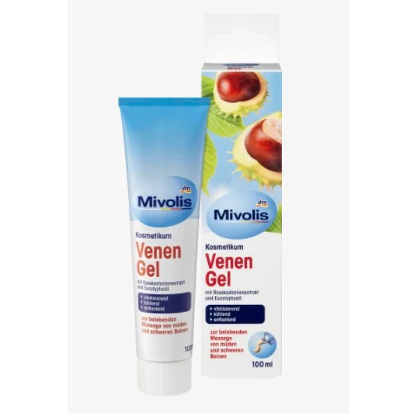 Kem bôi giãn tĩnh mạch Venen Gel Das Gesunde Plus Mivolis 100ml, hàng  Đức