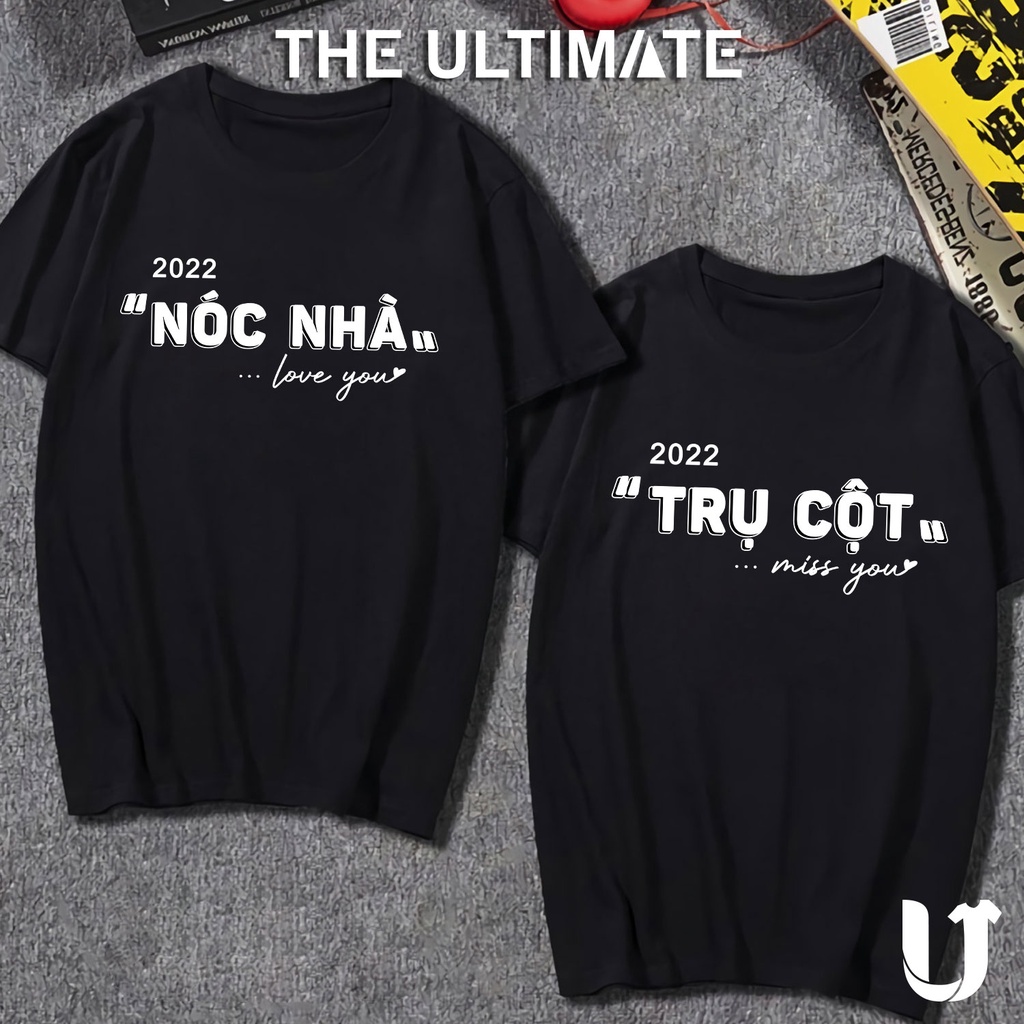 Áo phông đôi Nóc Nhà - Trụ Cột 2022 cực đáng yêu - áo cặp tay lỡ, form rộng 100% cotton co giãn | BigBuy360 - bigbuy360.vn