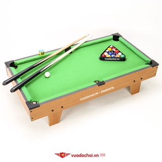 Bộ đồ chơi bàn Bi-A bằng gỗ size to 70 cm 🎱 Gậy, bóng, băng, nỉ tiêu chuẩn quốc tế siêu bền siêu đẹp
