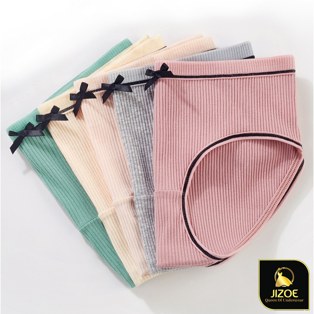 Quần lót nữ cotton tăm tre thông hơi nơ dễ thương giá rẻ đẹp thời trang QLT12
