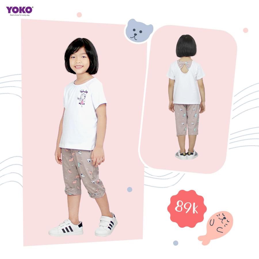 Bộ Quần Áo Thun Tay Ngắn Bé Gái (1-5 Tuổi) YOKO KID'S FASHION 21202G