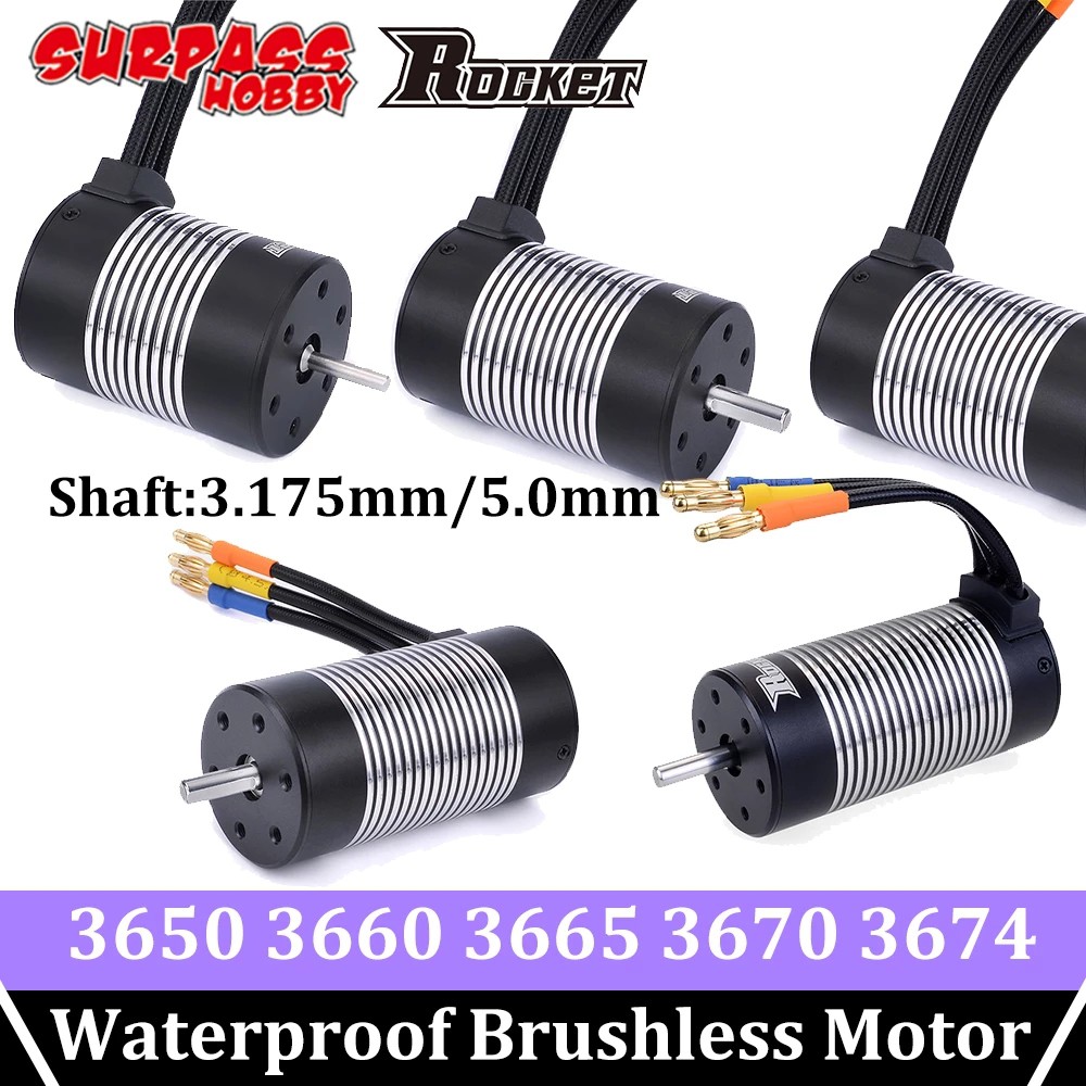 Bộ Động Cơ Không Chổi Than Chống Nước F540 3650 3660 3670 2845 Series 3.175mm Kèm ESC Cho Xe Hơi Điều Khiển Từ Xa 1 / 8 1 / 10 1 / 12