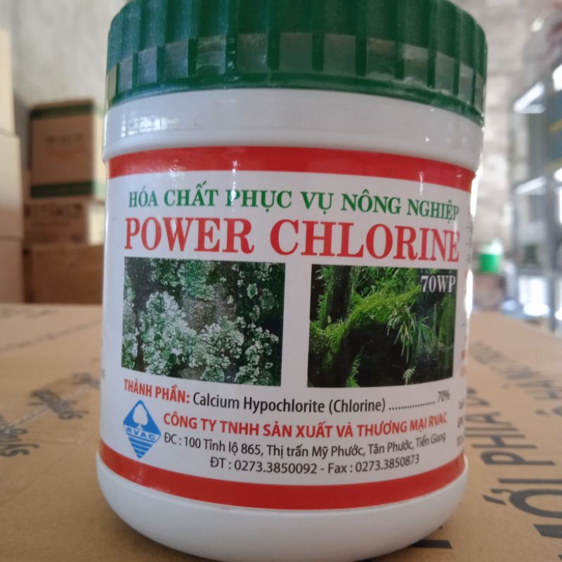 Power Chlorine 70WP Diệt trừ rong rêu, bồ hóng, địa y, bám trên thân cây, ao hồ, tường, đường đi, chuồng trại